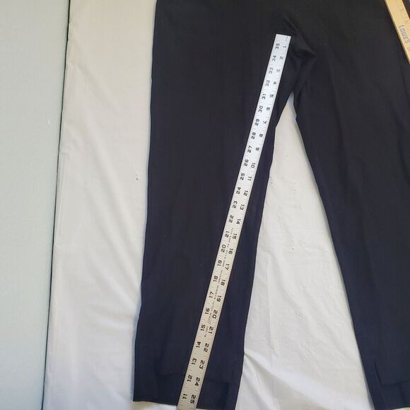 Eileen Fisher System Black Capri Pants Stretch Crepe Slim Women's Sz M Elastic - Picture 5 of 12